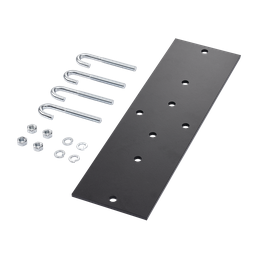 Product image for Hoffman LRRMPBLK18 Rack-to-Runway Mounting Plate Kit, Fits 12.00 and 18.00, Black, Steel