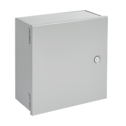 Product image for Hoffman A10N106 Small Hinge-Cover Enclosure Type 1, 10" x 10" x 6", Gray, Steel