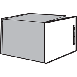 Product image for Hoffman PDS56R Doors for Rear of PROLINE Sloped Tops, fits 507x 600mm, Lt Gray, Steel