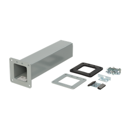 Product image for Hoffman F66LX Cut-Off Fitting, Non-Lay-In, 6" x 6", Gray, Steel