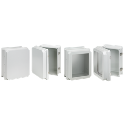 Product image for Hoffman RHJ1614HWPL2LG Raised Cover with Latches, Type 4X, 15.62x 13.62x 7.24, Fiberglass