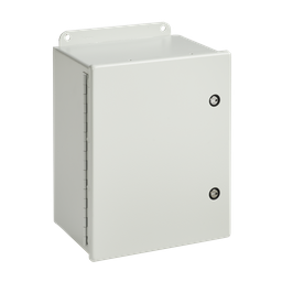Product image for Hoffman A606CHFL Continuous Hinge with Quarter-Turn Latch, Type 4, 6" x 6" x 4", Gray, Steel