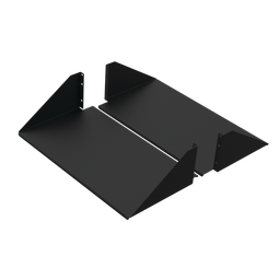 Product image for Hoffman ESHD19 Double-Sided Solid-Steel Shelf, fits 19 in. LAN R., Black, Steel
