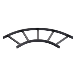 Product image for Hoffman L90HB18BLK 90-Degree Horizontal E-Bend Section (cULus Classified), fits 18.00, Black, Steel