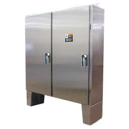 Product image for Hoffman A72x 6112SSLPN4 Two-Door Stainless Steel Enclosures for Flange-Mounted Disconnects, Type 4X, 72.12" x 61.75" x 12.12" , SS Type 304