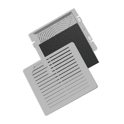 Hoffman TEP4SS Exhaust Grille, 4", SS Type 304