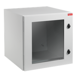 Product image for Hoffman PTRW242412G2 PROTEK Single-Door, UL and NEMA Type 4, 12, 24.09x 23.62x 11.81, Lt Gray, Steel