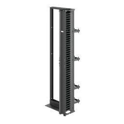 Product image for Hoffman EDR19FM45UCM1 2-Post Open Frame Rack, 19 in x 45U, Black, Aluminum