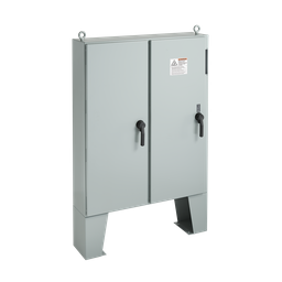 Product image for Hoffman A60X4912LPFTCG 60.12 x 49.75 x 12.12 Inch Gray Steel NEMA 12 2-Door Free Stand Disconnect Enclosure