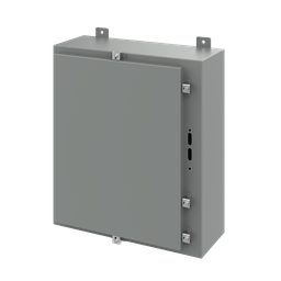 Product image for Hoffman A24HS2108LP Disconnect Enclosure with Clamps, Type 4, 24" x 21.38" x 8", Gray, Steel
