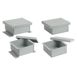 Product image for Hoffman A10R104HM Horizontal-Mount Type 3R, 10" x 10" x 4", Gray, Steel
