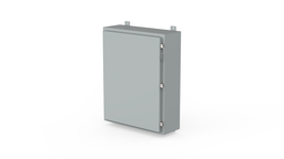 Continuous Hinge Enclosure with Clamps LP Type 4, 20x20x10, Gray, Mild Steel