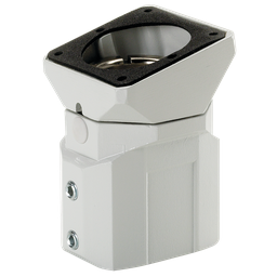 Product image for Hoffman CCS2FC15LG COMPACT Series 2 Flange Coupling, 15-Degree, fits 45x 60mm, Lt Gray, Aluminum