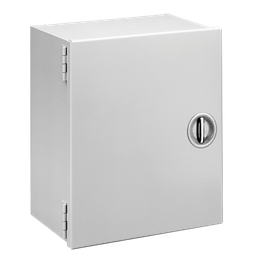 Product image for Hoffman A16N126LP Hinged-Cover with Recessed Handle, Type 1, 16" x 12" x 6.62, Gray, Steel