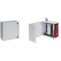 Product image for Hoffman DBL362412G L-BOX, Type 1, 36" x 24" x 12", Lt Gray, Steel