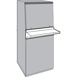 Product image for Hoffman PWD6 PROLINE-PC Writing Desk, fits 600mm wide, Lt Gray, Steel