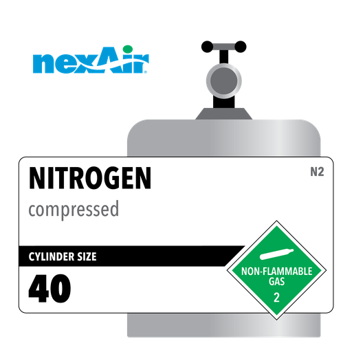 Nitrogen, 40, 5.0, Specialty, 99.999%, 40 cf, Steel (S), (V) - CGA 580