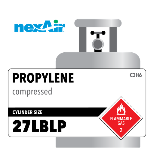 Propylene, 27LBLP, 2.0, Industrial, 99%, 24 lbs, Steel (S), CGA 510