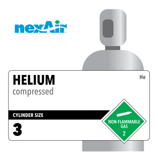 Helium, 3, 6.0, Specialty, 99.9999%, 297 cf, Steel (S), CGA 580