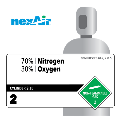 70% Nitrogen, 30% Oxygen, 2, Medical, 209.9, Steel (S), CGA 280