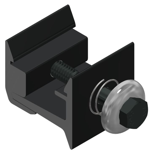 Product image for SnapNrack 242-01230 Ultra Rail Mounting Hardware for Flashing & L-Foot, Black