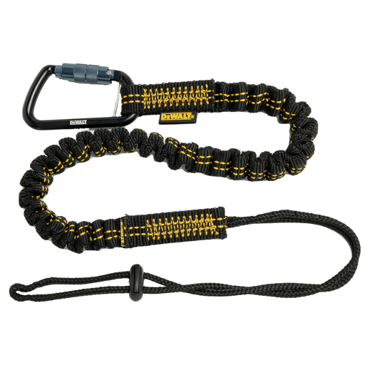 DFP Safety DXDP720200 Tool Lanyard, 15 lb Capacity, Dual-Action Steel Carabiner, Elastic Cord Cinch