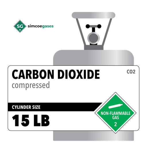 Carbon Dioxide, 15 LB, 2.5, Beverage, 99.5%, 15 LBS, High Pressure Steel (HPS), (P) - CGA 320