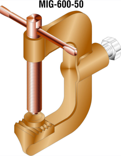 MIG-600-50 (1/2-13) CLAMP 1/2-13 NUT – CABLE CONNECTION