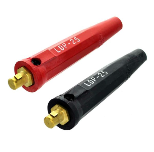 DINSE 25MM CABLE CONNECTOR MALE BLACK, LENCO 05283