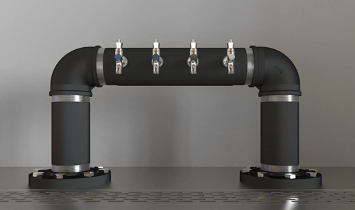 BRIDGE ROUGH 4.5" 8 TAP MATTE BLACK ACC CHROME