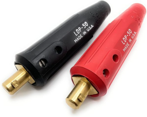 DINSE 50MM CABLE CONNECTOR MALE BLACK, LENCO 05303