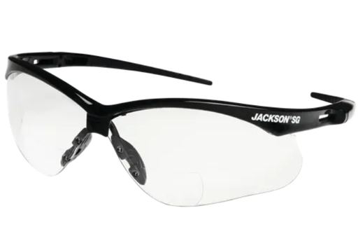 Weldmark by Jackson SG Readers 2.0 diopter power black half frame scratch resistant lenses safety glasses