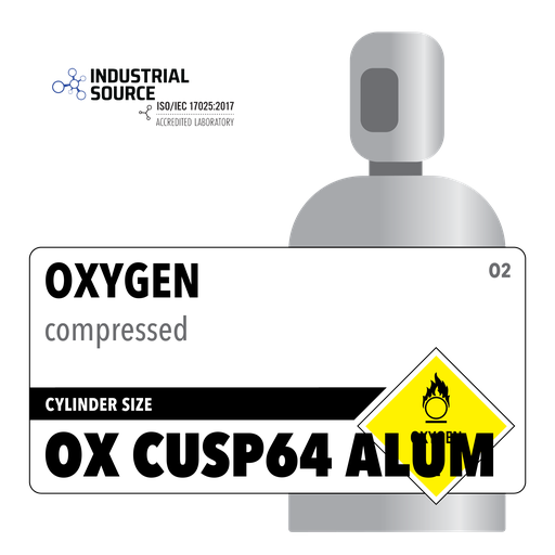 Oxygen, OX CUSP64 ALUM, CGA 540, Customer Owned, Aluminum