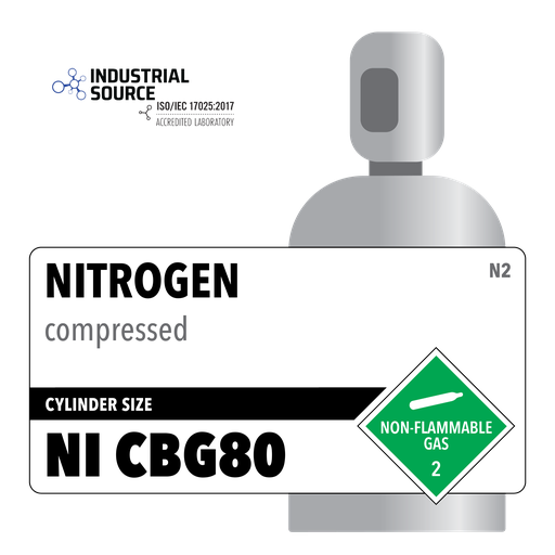 Nitrogen, NI CBG80, CGA 580, Customer Owned
