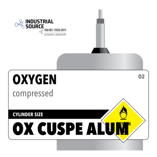Oxygen, OX CUSPE ALUM, CGA 870, Customer Owned, Aluminum