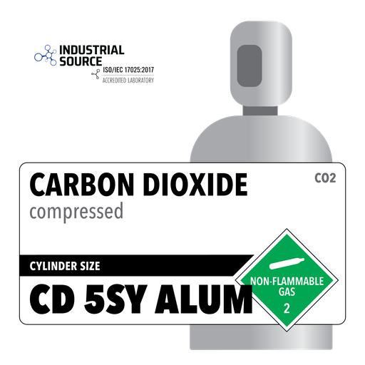 Carbon Dioxide, CD 5SY ALUM, CGA 320, Siphon, Aluminum