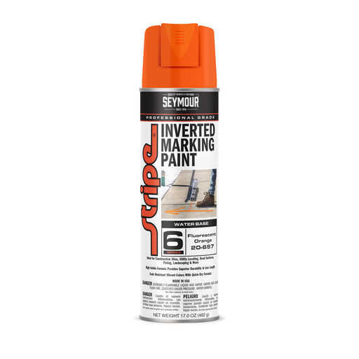 20-657 Seymour 20 oz. Water Based Marking Paint, Fluorescent Orange (17 oz.)