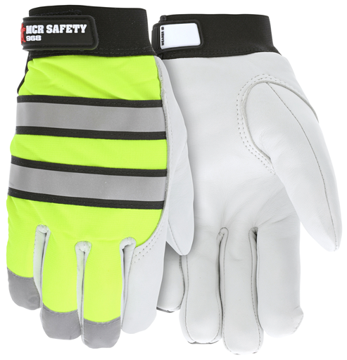 GLOVES MECH HI-VIS GOAT GRN LRG