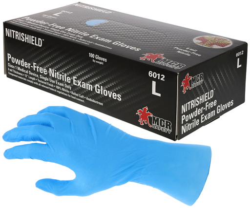 Blue Disposable Nitrile Gloves, 6012L