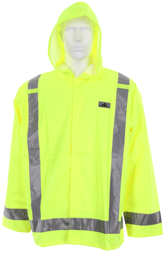 Class 3 Hi Vis Waterproof Rain jacket, 500RJHX3