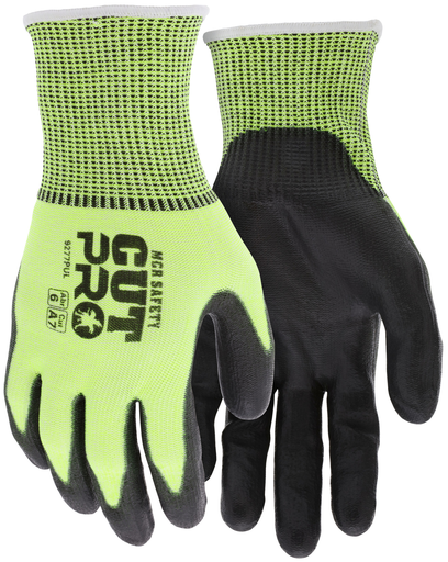 Hi-Visibility Cut Resistant Glove PU Palm, 9277PUM
