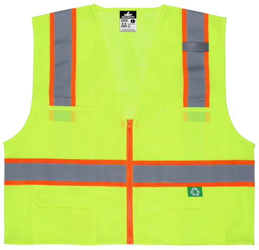 ZIPPER SM LIME LOGO VEST