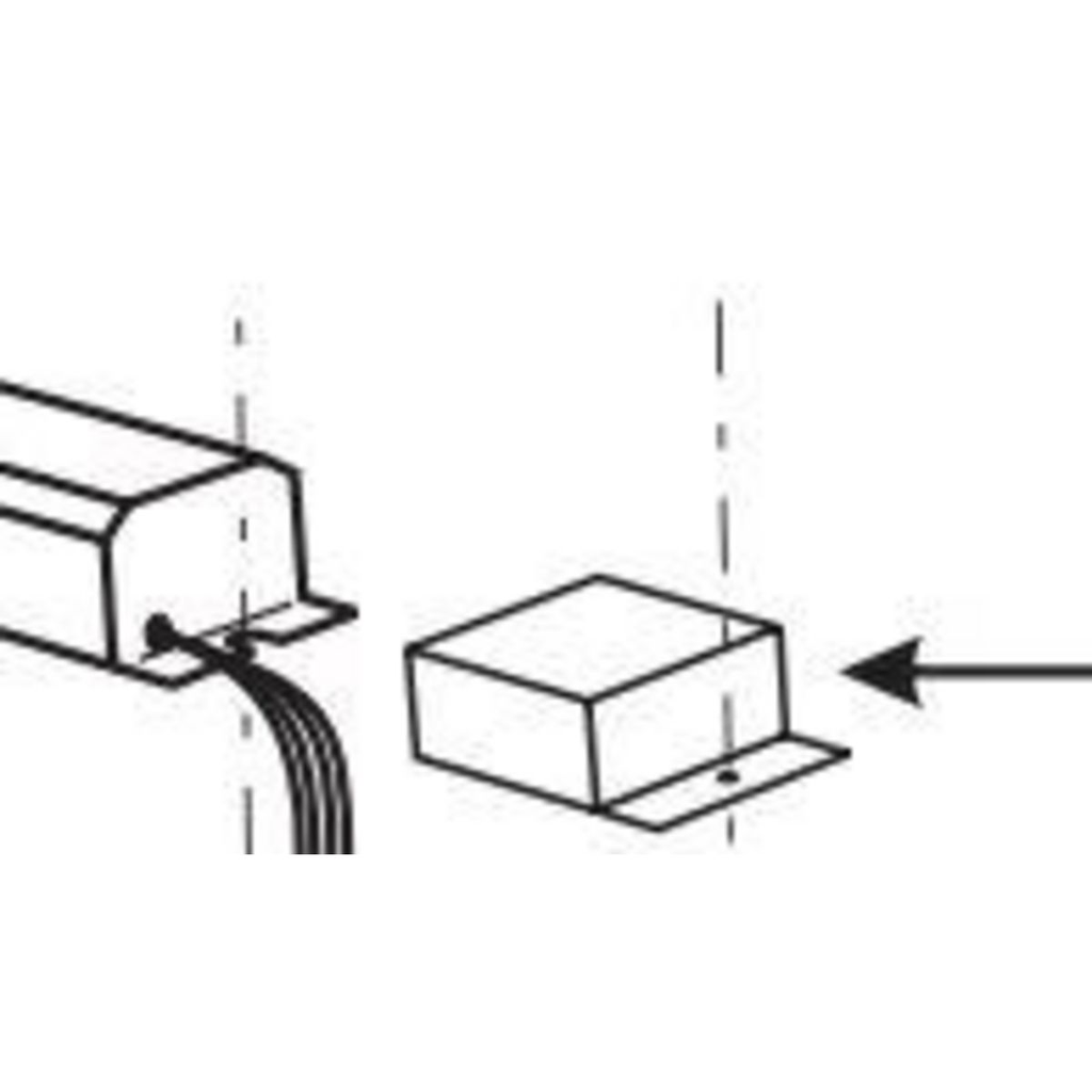Product image for Hubbell Lighting F-WC 2.25 x 2.3 x 0.8 Inch Emergency Ballast Wire Bundle Cover