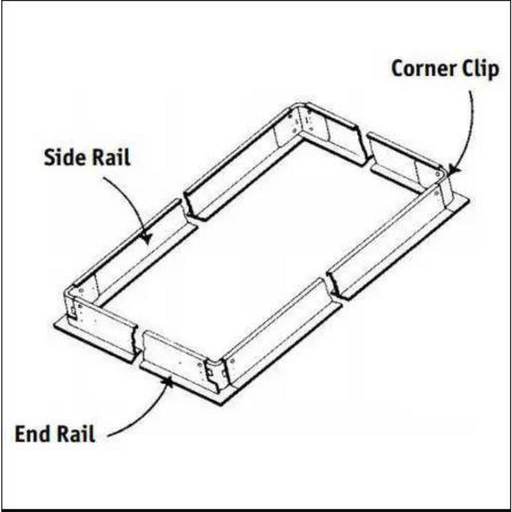Product image for Current FK24 2x4 Single Flange Kit, for LED Flat Panel Fixture