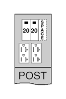 Product image for MIDWEST U011CP4010 MW 70A POST 20/2