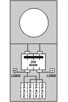 Product image for Midwest M281C1B6H Metered Service Equipment, Ring Type, 200A 120/240V, 4-Spaces, Pedestal Mount, Back-to-Back Head Post, w/ Circuit Protection & Load Center, Galvanized Steel, NEMA-3R