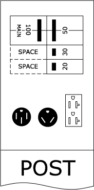 Product image for MIDWEST U175CP6HP010 100A HEADPOST