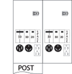 Product image for MIDWEST U075CB4L10 100A B/B POST 50