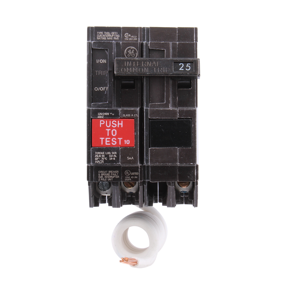 Product image for GE THQL2125GF1 eMCB GFCI 10KA QL 2P