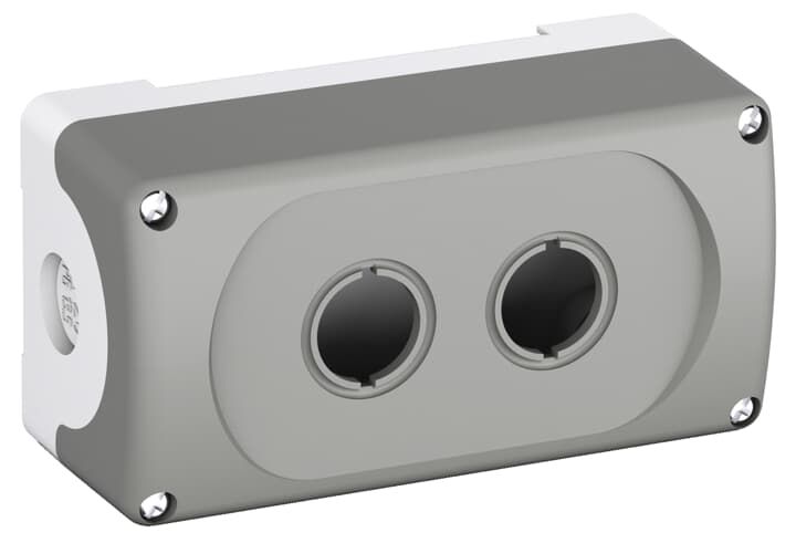 Product image for ABB MEP2-0 EMPTY PLASTIC ENCL 2-HOL